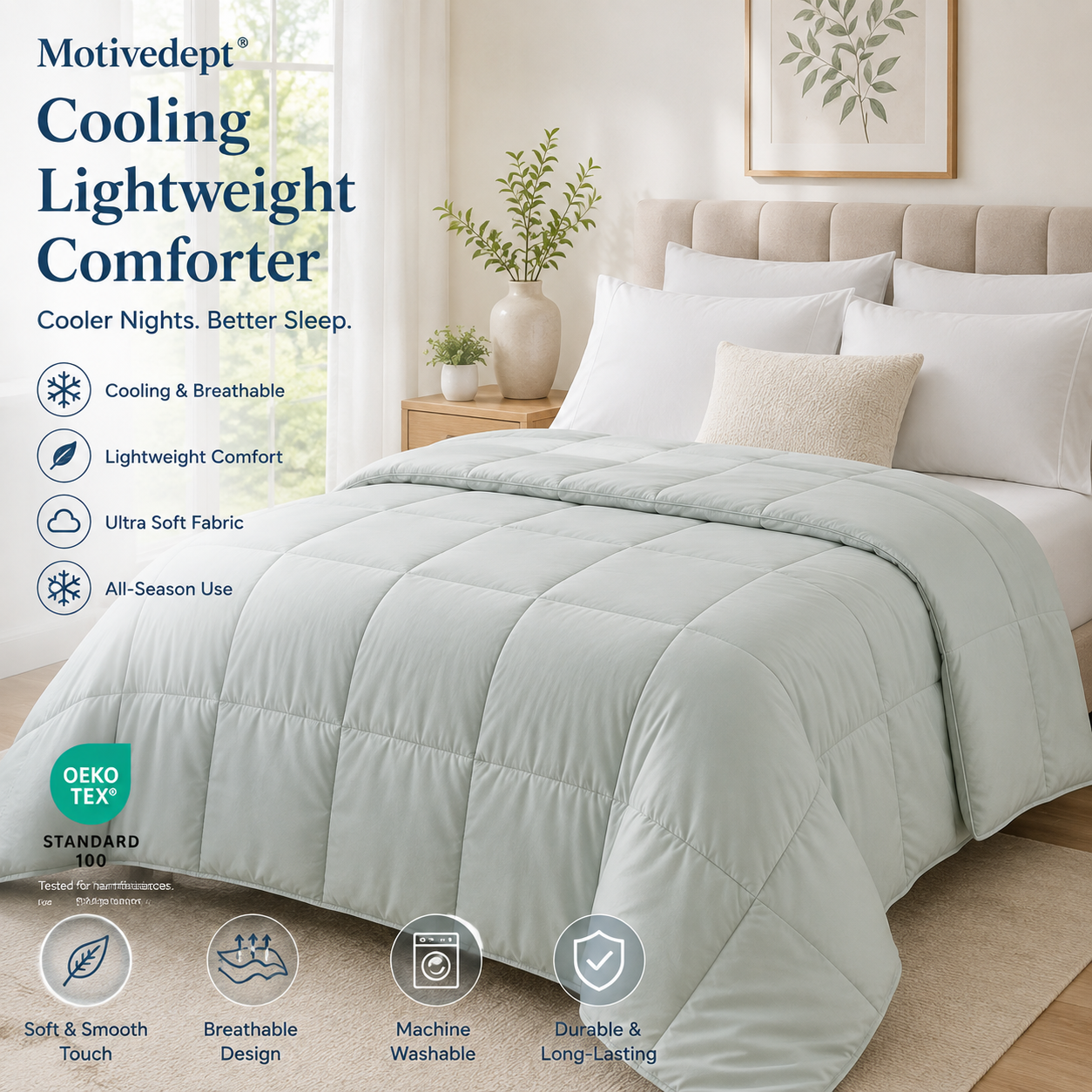 Motivedept® Cooling Lightweight Comforter