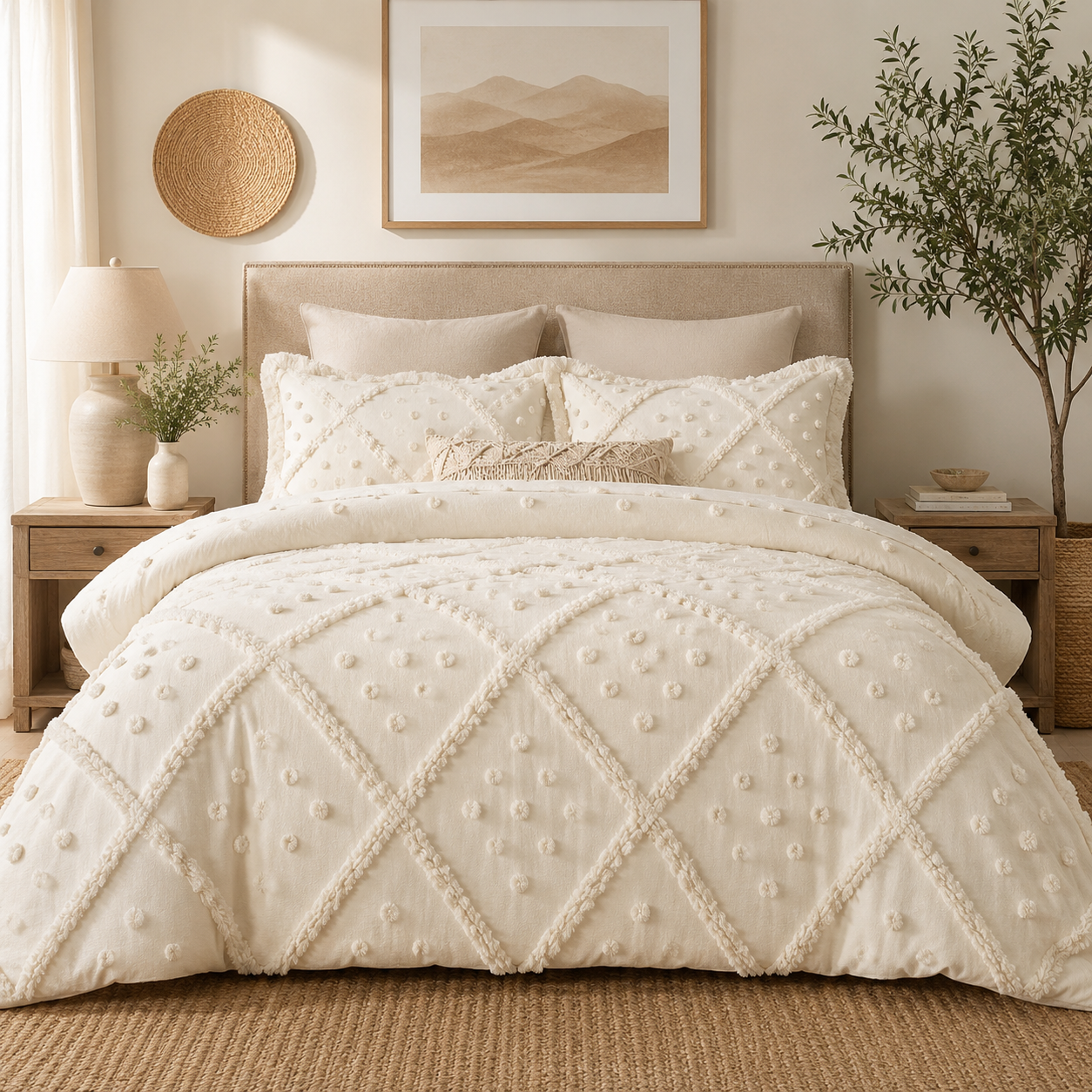 Motivedept® Boho Tufted Comforter Set