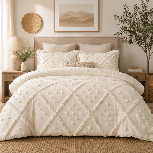 Motivedept® Boho Tufted Comforter Set